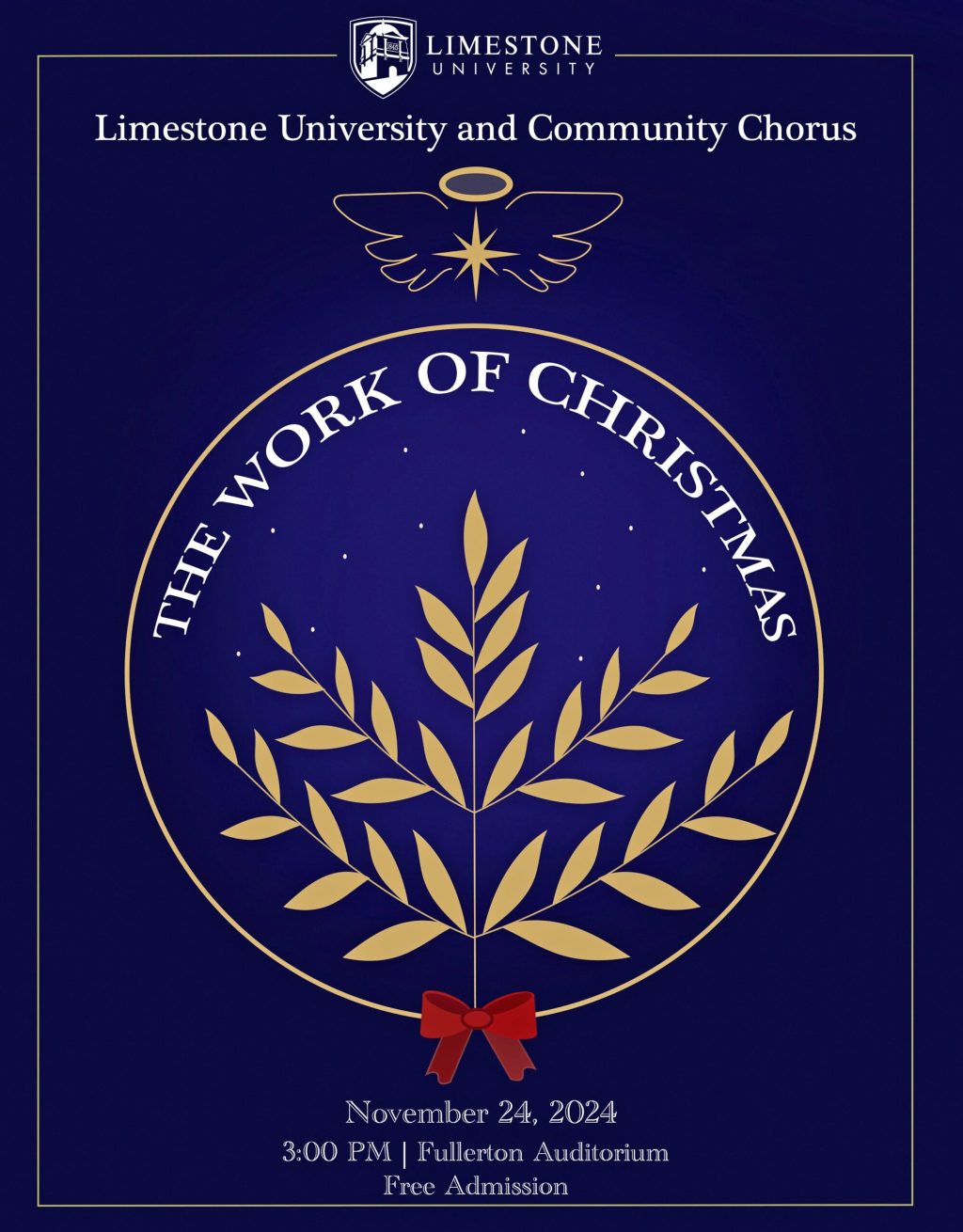 Limestone University and Community Chorus to present “The Work of Christmas” on Nov. 24